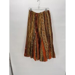 Veranesi Women's BOHO Cottagecore  Gypsy Hippie Peasant Tiered Maxi Skirt Sz M